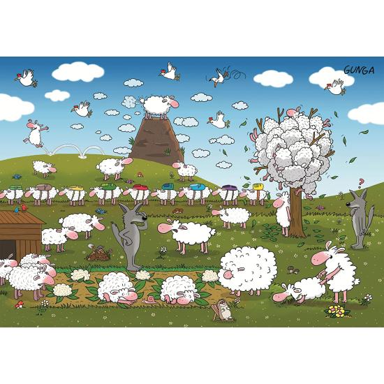 Puzzle Piatnik Sheep in Paradise 1000 peças Puzzle Piatnik Sheep in Paradise 1000 peças