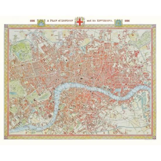 Plano de Puzzle Piatnik de Londres, 1831 de 1000 peças