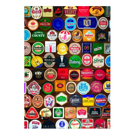 Puzzle para copos de cerveja Piatnik 1000 peças