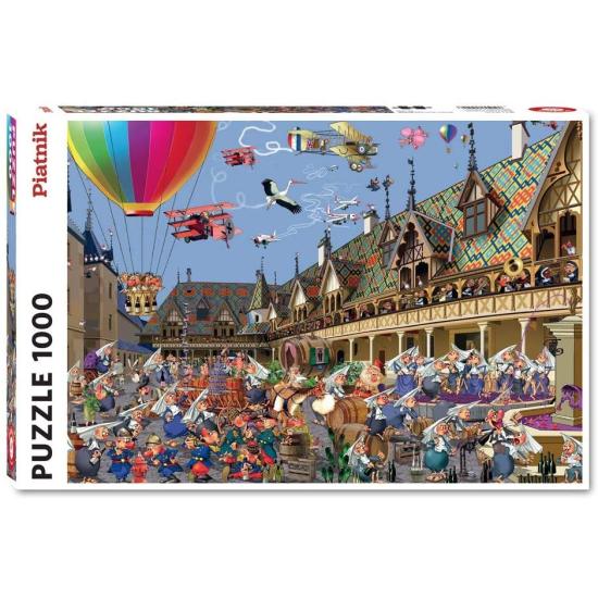 Puzzle Leilão de Vinhos Piatnik em Beaune 1000 Peças