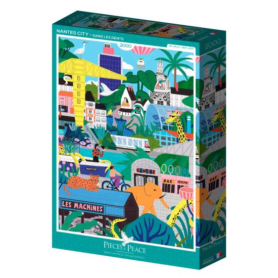 Puzzle Pieces and Peace Cidade de Nantes de 2000 peças