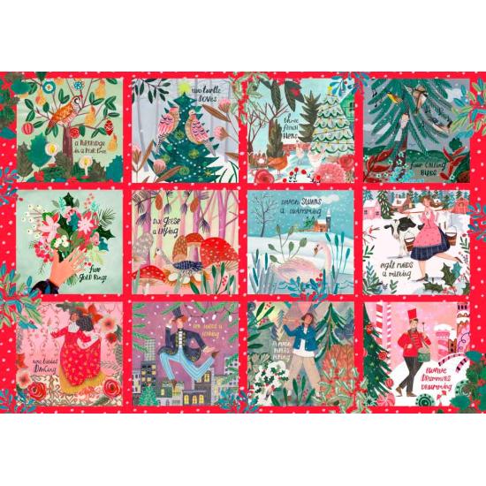 Puzzle Pieces and Peace 12 Dias De Natal de 2000 peças