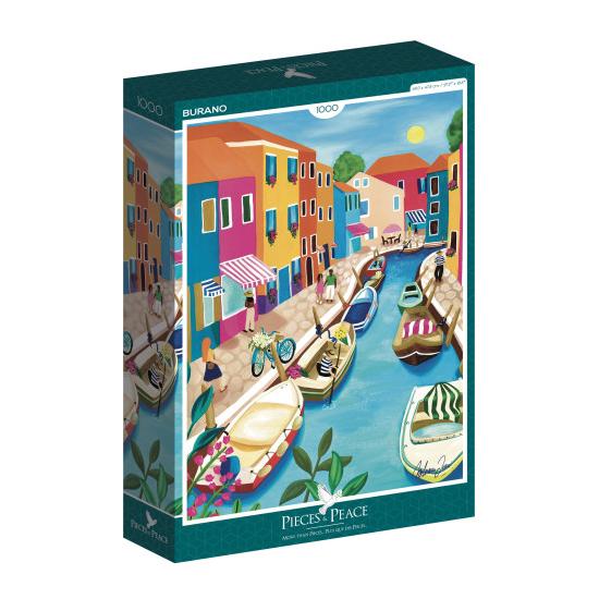 Puzzle Pieces and Peace Burano de 1000 peças Puzzle Pieces and Peace Burano de 1000 peças