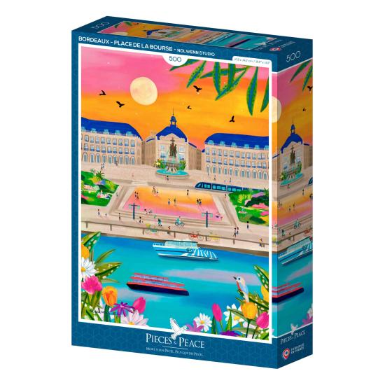 Puzzle Pieces and Peace Bordéus, Place De La Bourse 500 peças