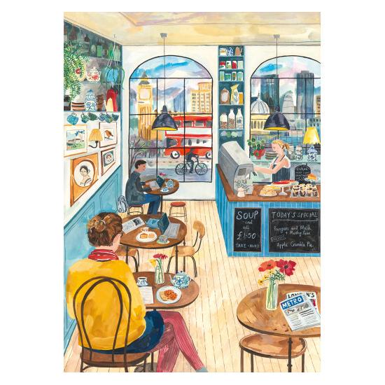 Puzzle Pieces and Peace Café em Londres de 2000 peças