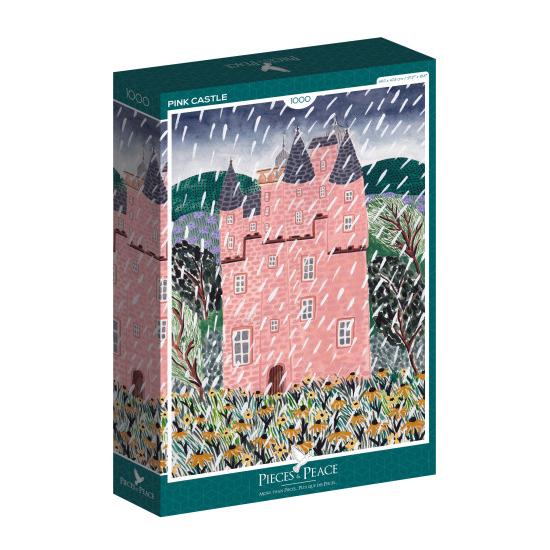 Puzzle Pieces and Peace Castelo Rosa de 1000 peças Puzzle Pieces and Peace Castelo Rosa de 1000 peças