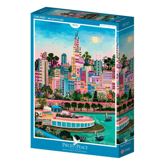 Puzzle Pieces and Peace Chicago de 1500 peças