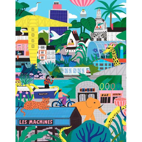 Puzzle Pieces and Peace Cidade de Nantes de 1000 pçs