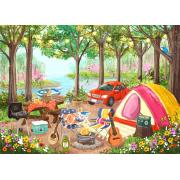 Puzzle Pieces and Peace Dia de Acampamento 500 peças