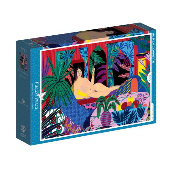 Puzzle Pieces and Peace Nu com Charuto de 1500 peças