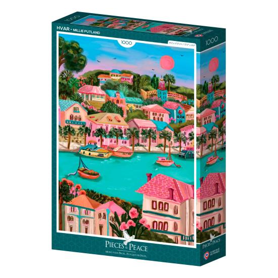 Puzzle Pieces and Peace Hvar, Croacia de 1000 peças