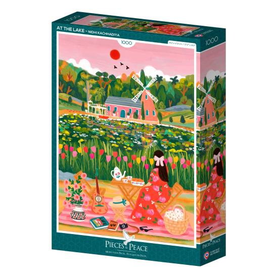 Puzzle Pieces and Peace No lago 1000 peças