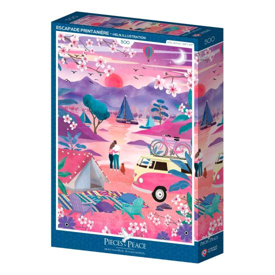 Puzzle Pieces and Peace Escapadinha de Primavera de 500 peças