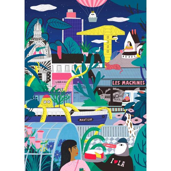 Puzzle Pieces and Peace Extraordinário Nantes à Noite de 1000 pç