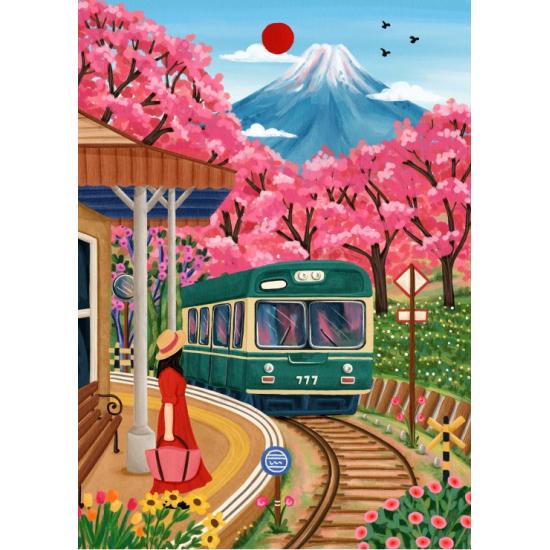 Puzzle Pieces and Peace Flores De Fuji 500 peças