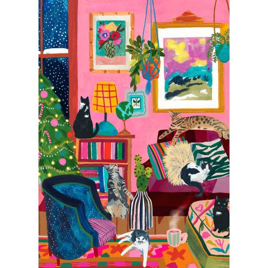 Puzzle Pieces and Peace Gatos Caseiros de 1000 pçs