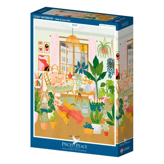 Puzzle Pieces and Peace Interior Aconchegante de 500 Pçs