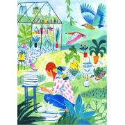 Puzzle Pieces and Peace Lendo No Jardim 500 peças