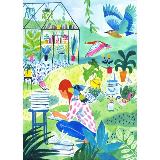 Puzzle Pieces and Peace Lendo No Jardim 500 peças