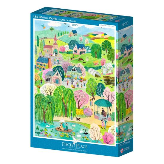Puzzle Pieces and Peace Os Dias Lindos de 1500 peças