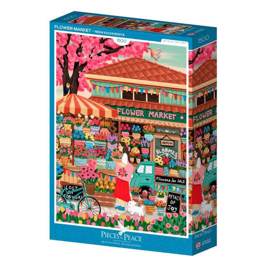 Puzzle Pieces and Peace Mercado De Flores1500 peças