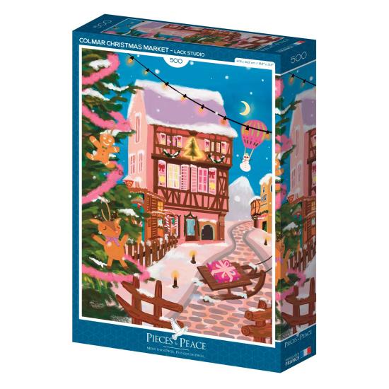 Puzzle Pieces and Peace Mercado de Natal Colmar de 500 peças