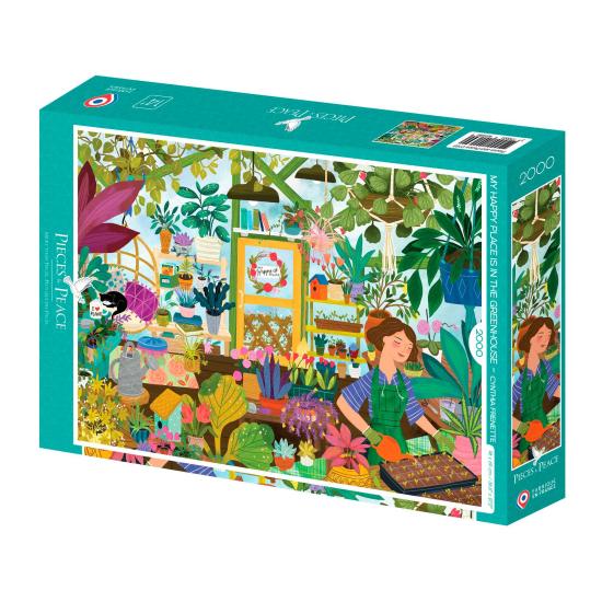 Puzzle Pieces and Peace O meu lugar feliz é na estufa de 2000 pe