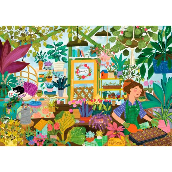 Puzzle Pieces and Peace O meu lugar feliz é na estufa 1000 pçs Puzzle Pieces and Peace O meu lugar feliz é na estufa 1000 pçs