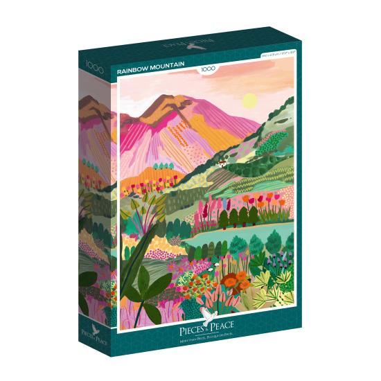 Puzzle Pieces and Peace Montanha do Arco-íris de 1000 peç