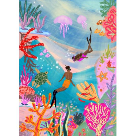 Puzzle Pieces and Peace Natação Selvagem de 500 Pçs Puzzle Pieces and Peace Natação Selvagem de 500 Pçs