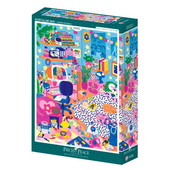 Puzzle Pieces and Peace Nostalgia Dos Anos 90 1000 Pçs