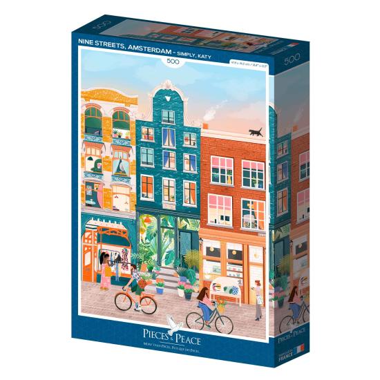 Puzzle Pieces and Peace Nove Ruas de Amsterdã 500 Pçs Puzzle Pieces and Peace Nove Ruas de Amsterdã 500 Pçs