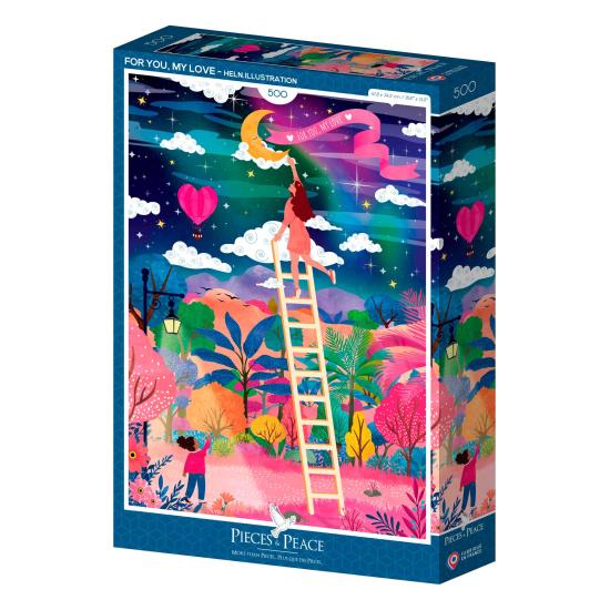 Puzzle Pieces and Peace Para ti meu amor 500 peças