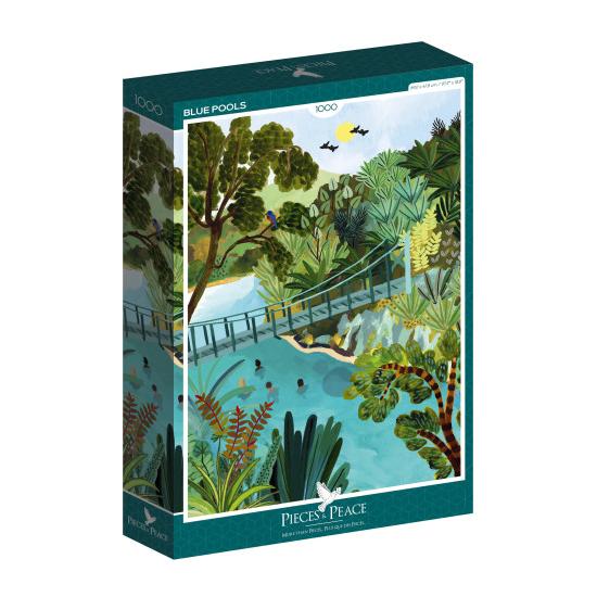 Puzzle Pieces and Peace Piscinas Azuis de 1000 peç