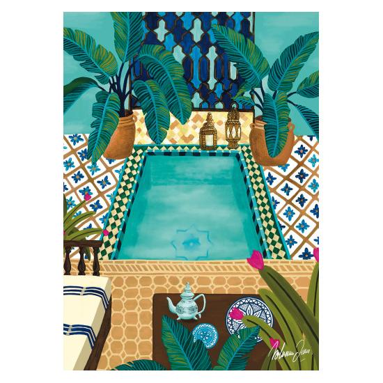 Puzzle Pieces and Peace Riad Azul de 1000 peças Puzzle Pieces and Peace Riad Azul de 1000 peças