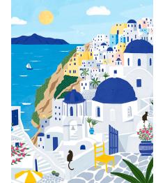 Puzzle Pieces and Peace Santorini de 500 Peças