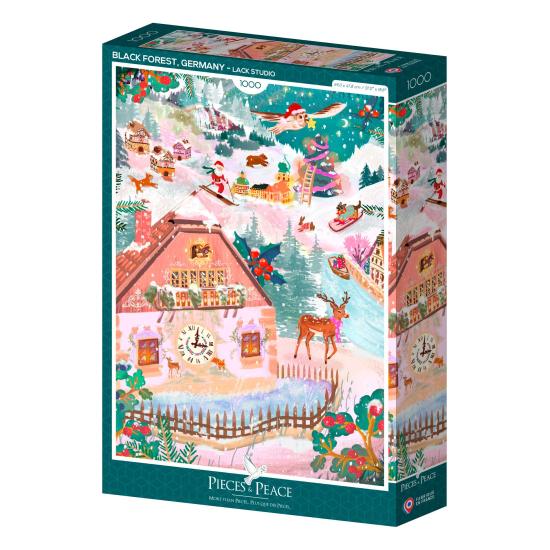 Puzzle Pieces and Peace Floresta Negra no Natal de 1000 peças