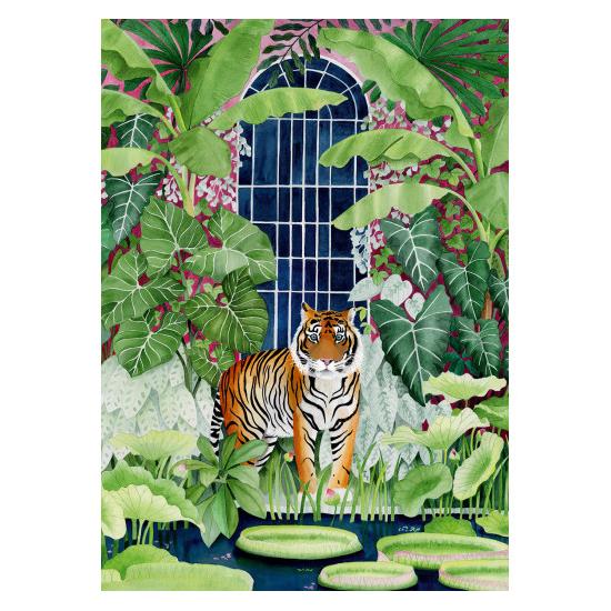 Puzzle Pieces and Peace Tigre na Estufa de 1000 peças