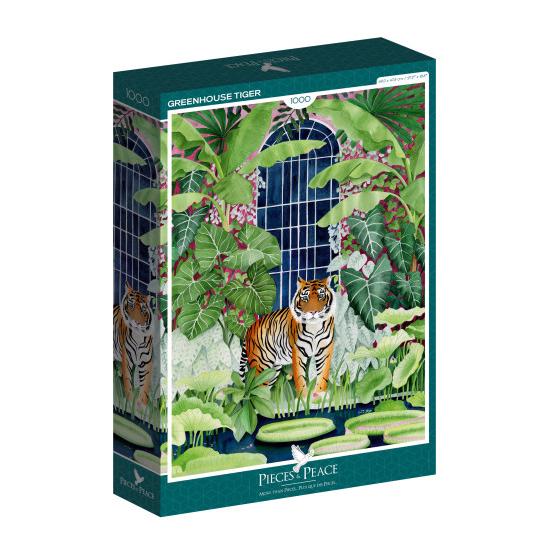 Puzzle Pieces and Peace Tigre na Estufa de 1000 peças