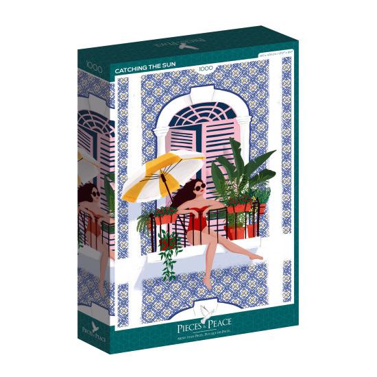 Puzzle Pieces and Peace Tomando Sol de 1000 peças