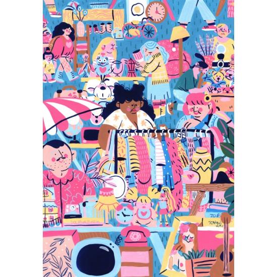 Puzzle Pieces and Peace Venda de Garagem de 1000 pçs