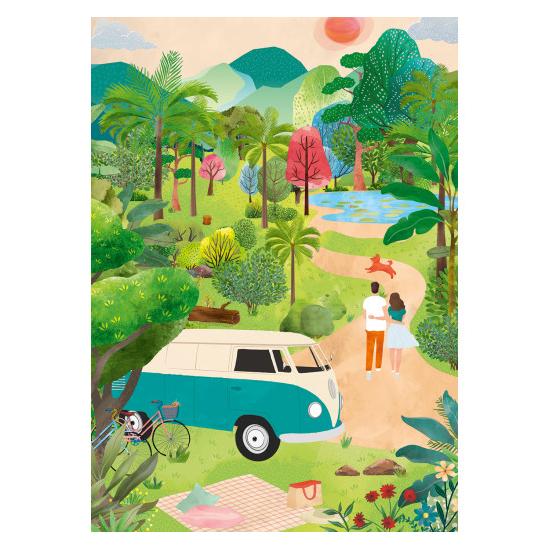 Puzzle Pieces and Peace Viagem de Verão de 1000 peças