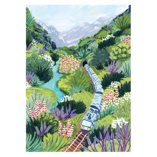 Puzzle Pieces and Peace Viagem de Trem de 1000 peças