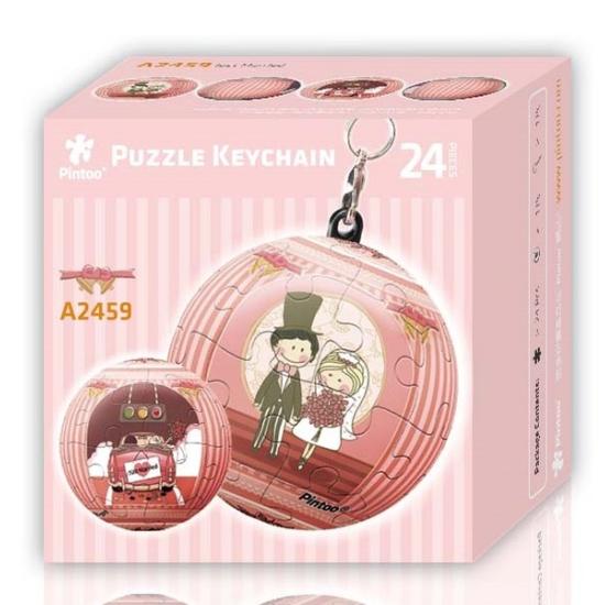 Chaveiro de Puzzle 3D Pintoo recém-casado 24 peças