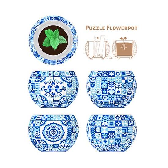 Puzzle Pintoo 3D estilo dinamarquês pote 80 peças