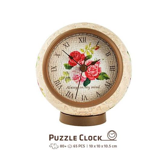 Relógio Pintoo 3D Classic Rose Puzzle 145 Peças