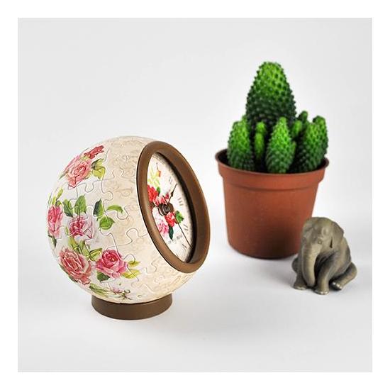 Relógio Pintoo 3D Classic Rose Puzzle 145 Peças
