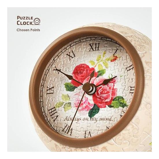 Relógio Pintoo 3D Classic Rose Puzzle 145 Peças
