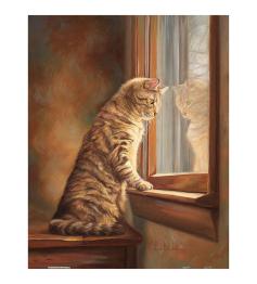 Puzzle Pintoo gatinho olhando pela janela 500 peças