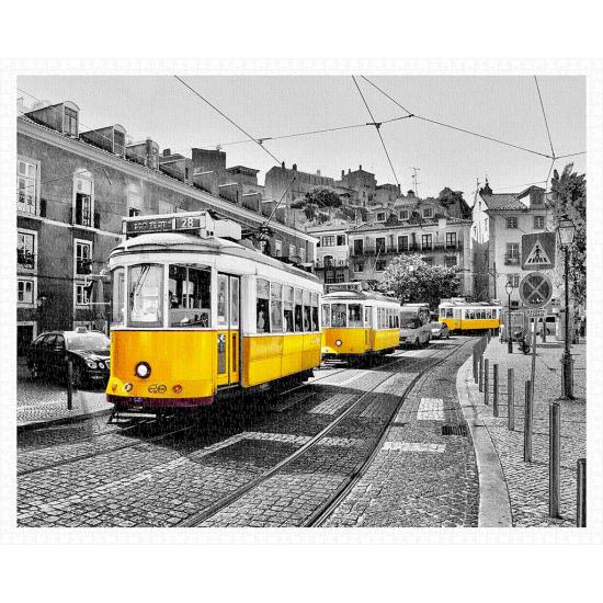 Puzzle Pintoo Eléctricos Amarelos em Lisboa 2000 Peças